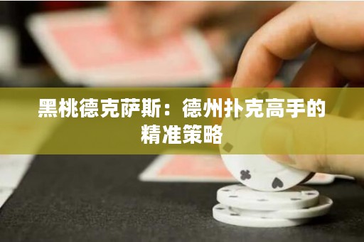 黑桃德克薩斯：德州撲克高手的精準策略