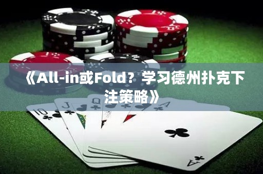 《All-in或Fold？學(xué)習(xí)德州撲克下注策略》